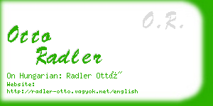 otto radler business card